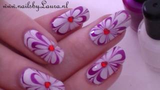 Valentijns tutorial water marble nails [upl. by Philipa]