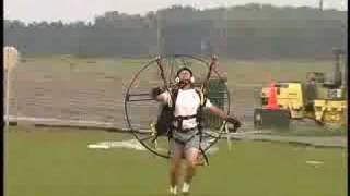 Eric Dufours No Hands Paramotor TakeOff [upl. by Elleined]