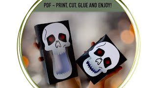 SKULL BOX  PDF PROJECT  PRINTABLE TEMPLATE  MACRATES [upl. by Yetac]