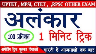 अलंकार को कैसे पहचाने अमेजिंग ट्रिक alankar hindi vyakaran part 2 short trick [upl. by Nyra]