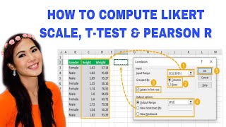 HOW TO COMPUTE LIKERT SCALE TTEST amp PEARSON R [upl. by Nelle]