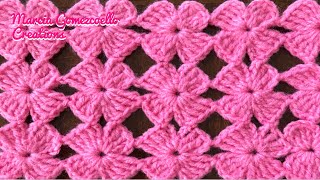 TEJIDOS A CROCHET Flores Cuatro Pétalos HOW TO CROCHET Four Petals flowers [upl. by Kally]