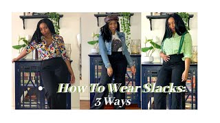 TheSwaggieBum  Three Ways To Wear Slacks How To Wear Work Pants Outside Of Work [upl. by Biancha]