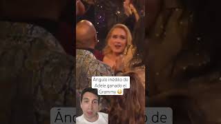 Ángulo inédito de Bad Bunny viendo como Adele gana el Grammy badbunny adele [upl. by Enovi]