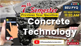 BEU PYQ2022 Concrete Technology 7th semester civilengineering beu biharengineering formulator [upl. by Ttevi]