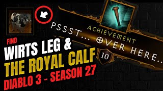 Find Wirts Leg amp The Royal Calf  Darkening of Tristram  Diablo 3 Season 27 [upl. by Tunnell]