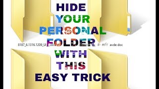 how to hide personal folder with ATTRIB cmd command  2017 best way [upl. by Phippen]