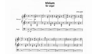 Arvo Pärt  quotTriviumquot for organ audio  sheet music [upl. by Eignat130]