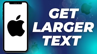 How To Get Larger Text On iphone  IPHONE 2024 [upl. by Ennaus682]