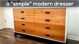 A quotSimplequot Modern Dresser  Woodworking Build [upl. by Rehpotsirhk]