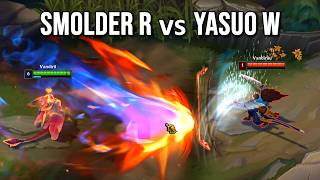 Can Yasuo W block Smolder R [upl. by Oinolopa]