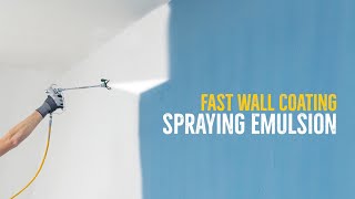 Spraying painting emulsion Interior wall painting with WAGNER paint sprayers [upl. by Fitzpatrick]