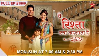 Naksh gaya ghar छोड़के  Full Episode1806  Yeh Rishta Kya Kehlata Hai [upl. by Ailisab674]