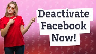 How do I deactivate a Facebook account [upl. by Notrem]