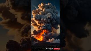 Epic Volcano Eruption Caught on Camera 🌋📸 valcano blast nature shorts [upl. by Yht]