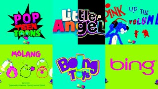 Super Logo Mega Compilation Pop Teen Toons Logo The pink panther Little Angel Boing Toys Effects [upl. by Epp]