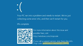 How to force a BSOD in Windows [upl. by Arturo]