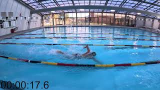 Swimming 4x50 yards Freestyle pace for 200 [upl. by Tedi]