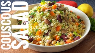 High Protein Vegetable Couscous Salad  How To Cook Couscous [upl. by Asselem]