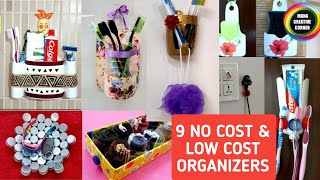 9 No Cost amp low cost Organizer Ideas from waste Plastic bottles  DIY Organizers from waste material [upl. by Leakim]