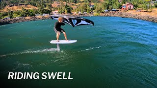 How to Ride Swell Wingfoiling [upl. by Aynwat]