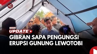 Wapres Gibran Kunjungi Posko Pengungsian Erupsi Gunung Lewotobi [upl. by Hpeosj]