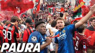 INTERISTI alla festa SCUDETTO del MILAN CI PICCHIANO [upl. by Noreh17]