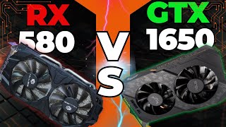 RX 580 2048sp vs GTX 1650  Testes Comparativo [upl. by Naras773]