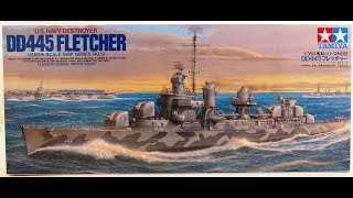 Tamiya Fletcher Class destroyer 1350 with Toms modelworks photo etch Kit review  build review [upl. by Lahtnero]