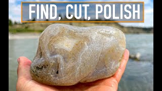 Finding the PERFECT Montana Agate to Cut and Polish  Yellowstone River Rockhounding [upl. by Ottie610]