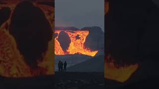 HUGE LAVA FLOWS Iceland Volcano [upl. by Airod104]