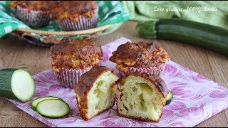 Muffin salati alle zucchine Ricetta senza glutine facile e veloce [upl. by Aneloaup]