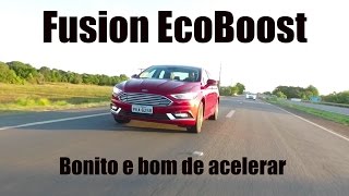 Teste do novo Ford Fusion EcoBoost 2017 [upl. by Screens819]