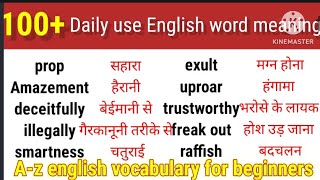 100 Daily use English word meaning english vocabulary for beginnersimprove your English vocab [upl. by Hew]