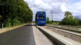 Guided bus running on Cambridgeshire Guided Busway [upl. by Player]