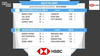 Holmer Green CC 1st XI v Hayes Middlesex CC 2nd XI [upl. by Macdonell982]