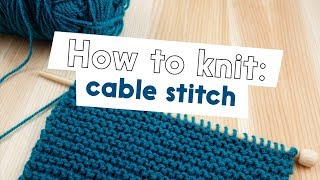 HOW TO CABLE STITCH LEFT LEANING  QUICK amp EASY TUTORIAL [upl. by Godspeed]