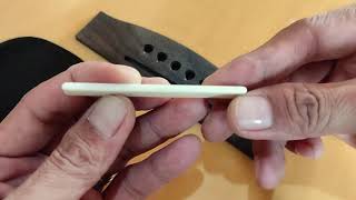 Acoustic Guitar Saddle  How to Compensate for Intonation [upl. by Annaierb]