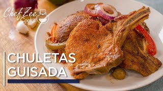 Chuletas Guisada Dominicanas  Dominican Pork Chops  Made To Order  Chef Zee Cooks [upl. by Rayner]