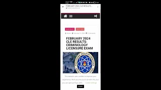 THE FEBRUARY 2024 CLE RESULTS CRIMINOLOGY LICENSURE EXAM [upl. by Nekcarb]