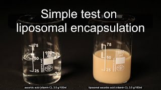 Simple test on liposomal encapsulation liposomal vitamin C biohacking [upl. by Aiekahs580]