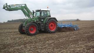 FENDT 820  Lemken Cultivator Karat 9 [upl. by Sandon990]