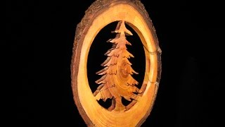 Tree Branch Christmas Ornament  Woodworking  HowTo [upl. by Sema731]