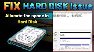 Set New Hard disk in PC and Fix hard disk issue error in disk management harddiskpartition [upl. by Tnilc]