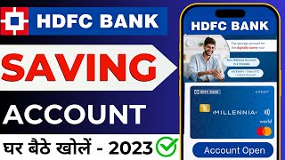 HDFC Bank Account Opening Online  2023  How to open HDFC Saving Account Online [upl. by Candyce]