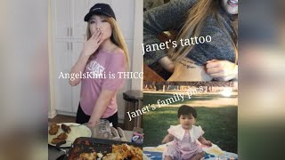 Janet shows her tattooAngelskimi shows her shoulder Angelskimi is thicc Janet irl Janets sings [upl. by Kopple484]