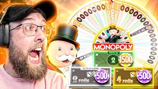 MY BIGGEST BETS ON MONOPOLY LIVE GAME SHOW INSANE [upl. by Inalak]