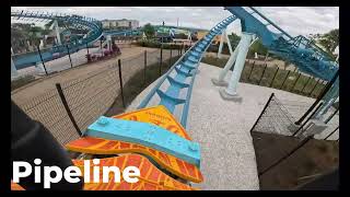 All roller coasters at seaworld Orlando Front Seat 4k 60fps [upl. by Bick]