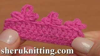 How to Crochet Triple Picot Part 8 of 26Crochet For Beginners [upl. by Llibyc649]