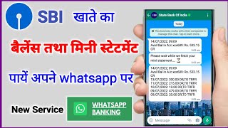 SBI Whatsapp banking  account balance on whatsapp  sbi new service [upl. by Htiduy237]